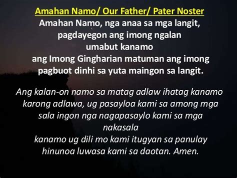 our father prayer bisaya